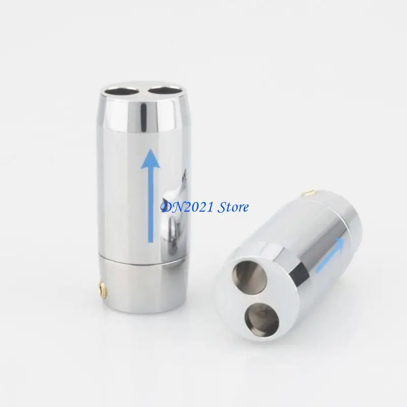 

F3KE 4Pcs Aluminum Y Splitter Adapters for Flexible Speaker System Expansion Wire Splitter Y Pant Boot Speaker Line Splitter