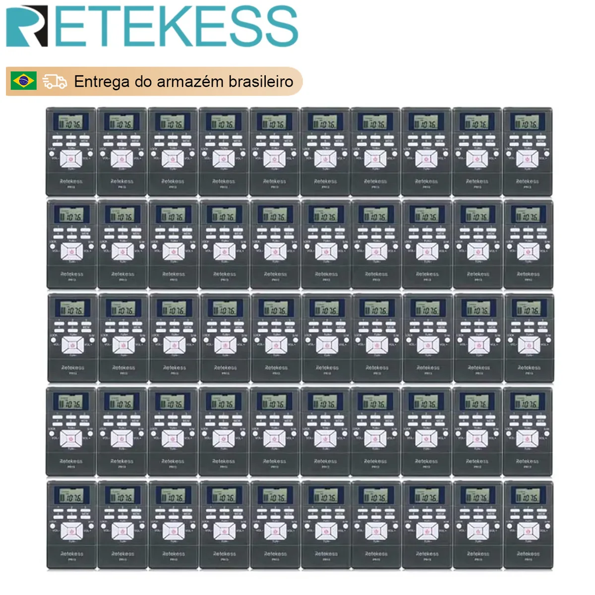 50 шт. карманный радиоприемник RETEKESS PR13 цифровой радиоприемник DSP FM стерео мини портативный для руководства церковной конференции