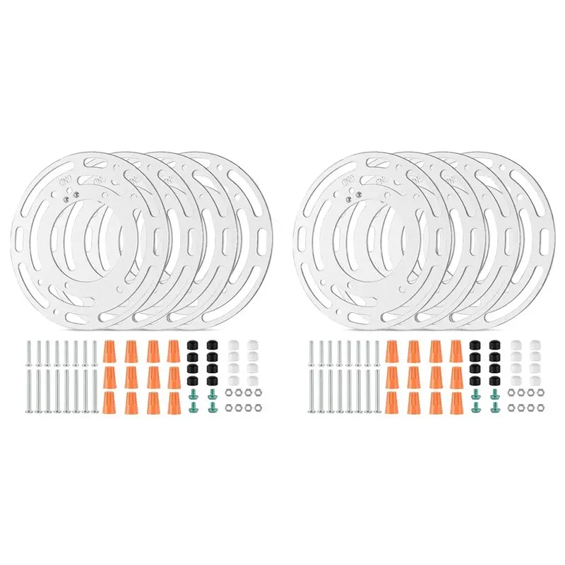Upgraded 8-Pack Universal Lamp Mounting Brackets With Screws And Nuts For Ceiling Lights, Wall Lights