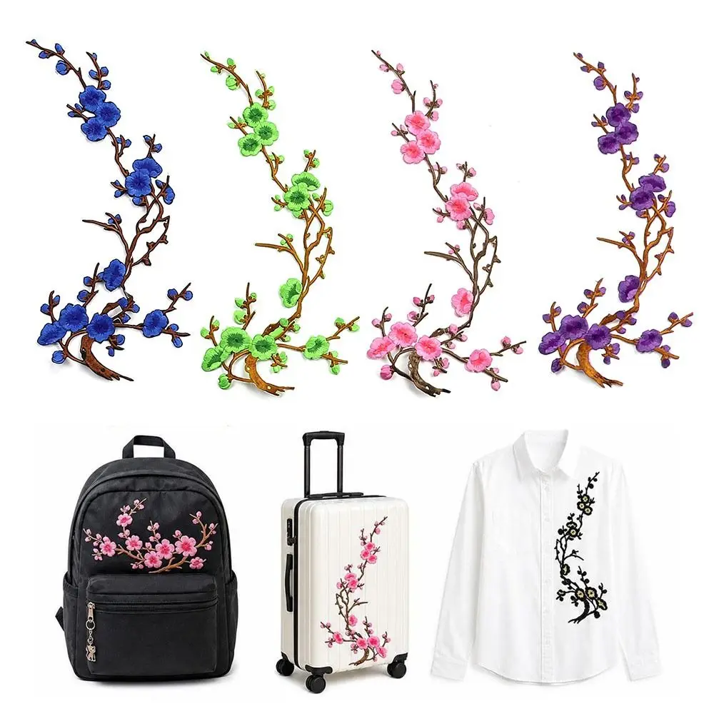 DIY Cherry Blossom Iron On Patches Iron On＆Sew On Hot Melt Adhesive Cherry Blossom Patch Embroidery Sakura Patches