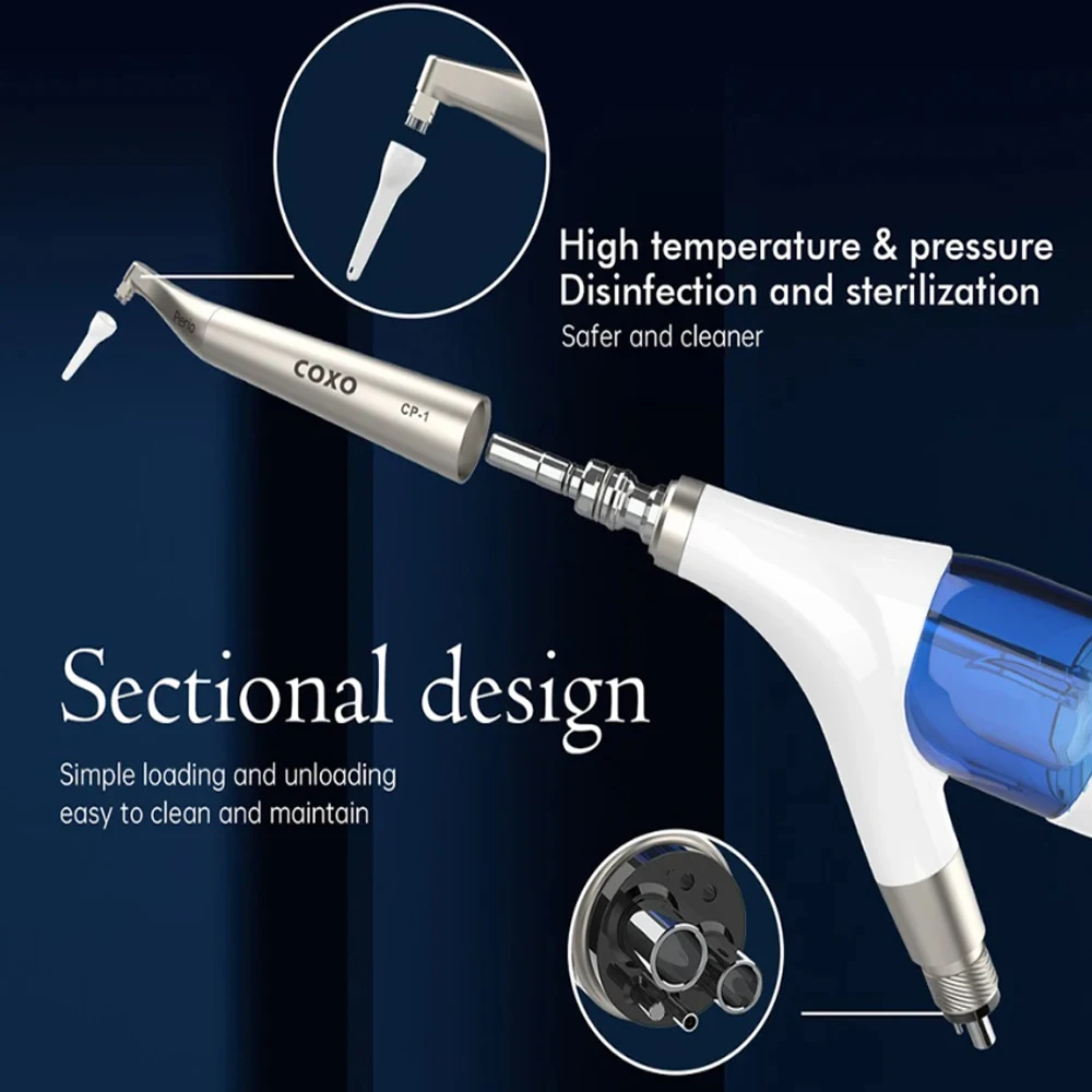 Coxo Cp-2 Air Flow Prophy Jet Dental Air Polisher Teeth Whitening Cleaning Polishing Teeth Whitening Device High Efficiency