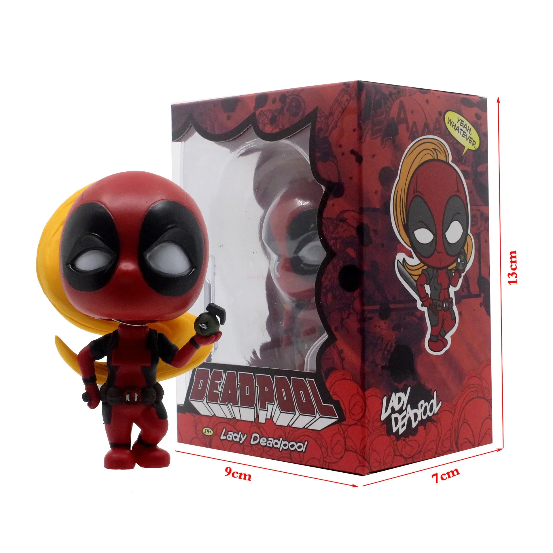 6-12cm heißes Spielzeug q Version Wunder Deadpool Dogpool Dame Deadpool Film Charakter Action figuren Modell auto Dekoration Kinderspiel zeug Geschenk