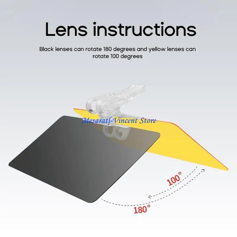 

A70F Car Anti-Glare Goggle Car Day or Night Driving Mirror Anti-UV Sun Visors