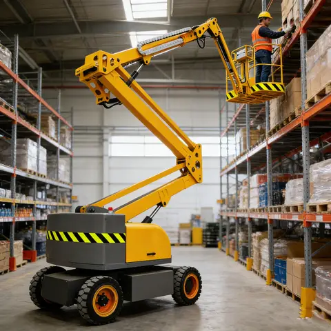 Custom Lightweight Articulated Boom Lift Self-Propelled Electric Aerial Platform for Routine Maintenance