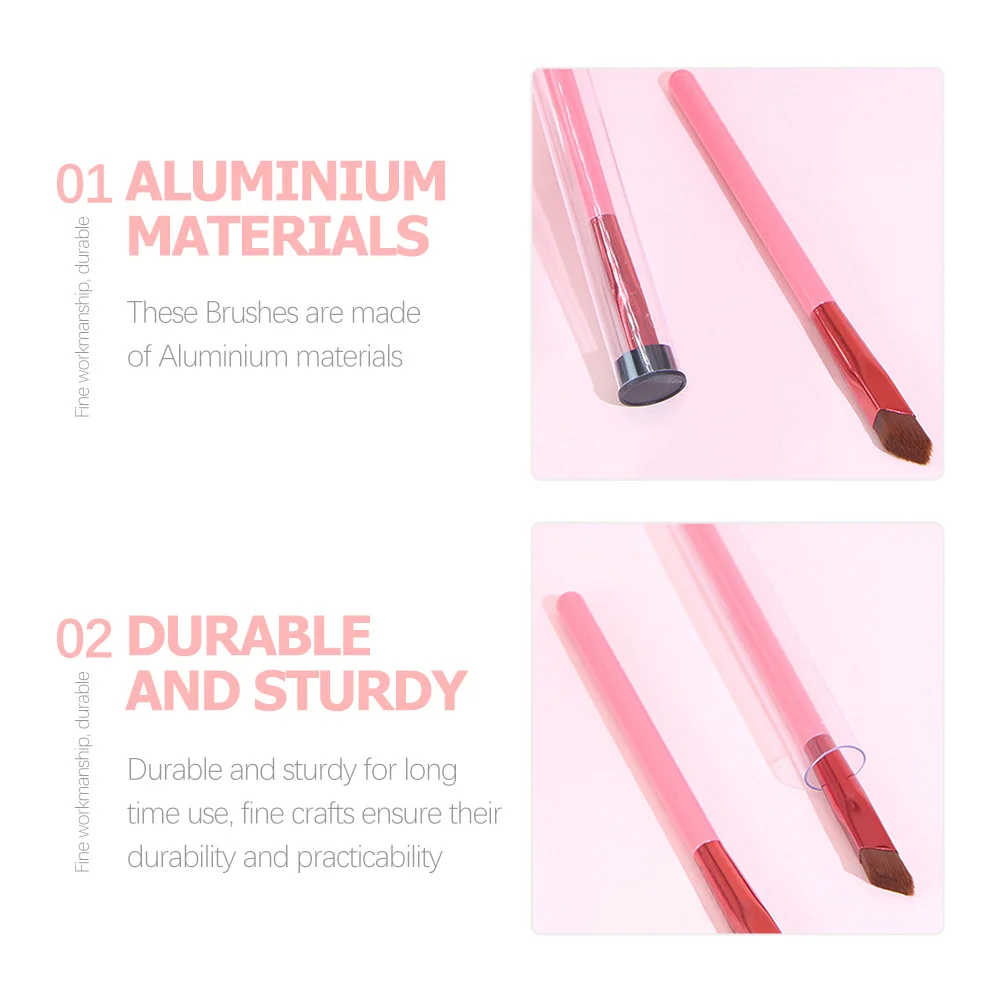 2 uds cepillo de cejas herramienta de maquillaje en ángulo moldeador de cejas profesional para sombra de ojos suministros de belleza uso en viajes