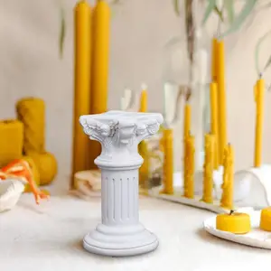 Griechische Säulenharzstatue für Dekorationstisch, Römische Säulen, Säulen, zentraler Teil, weiße Skulptursäule 11 Hauptverkäufe griechische Säulen - №8