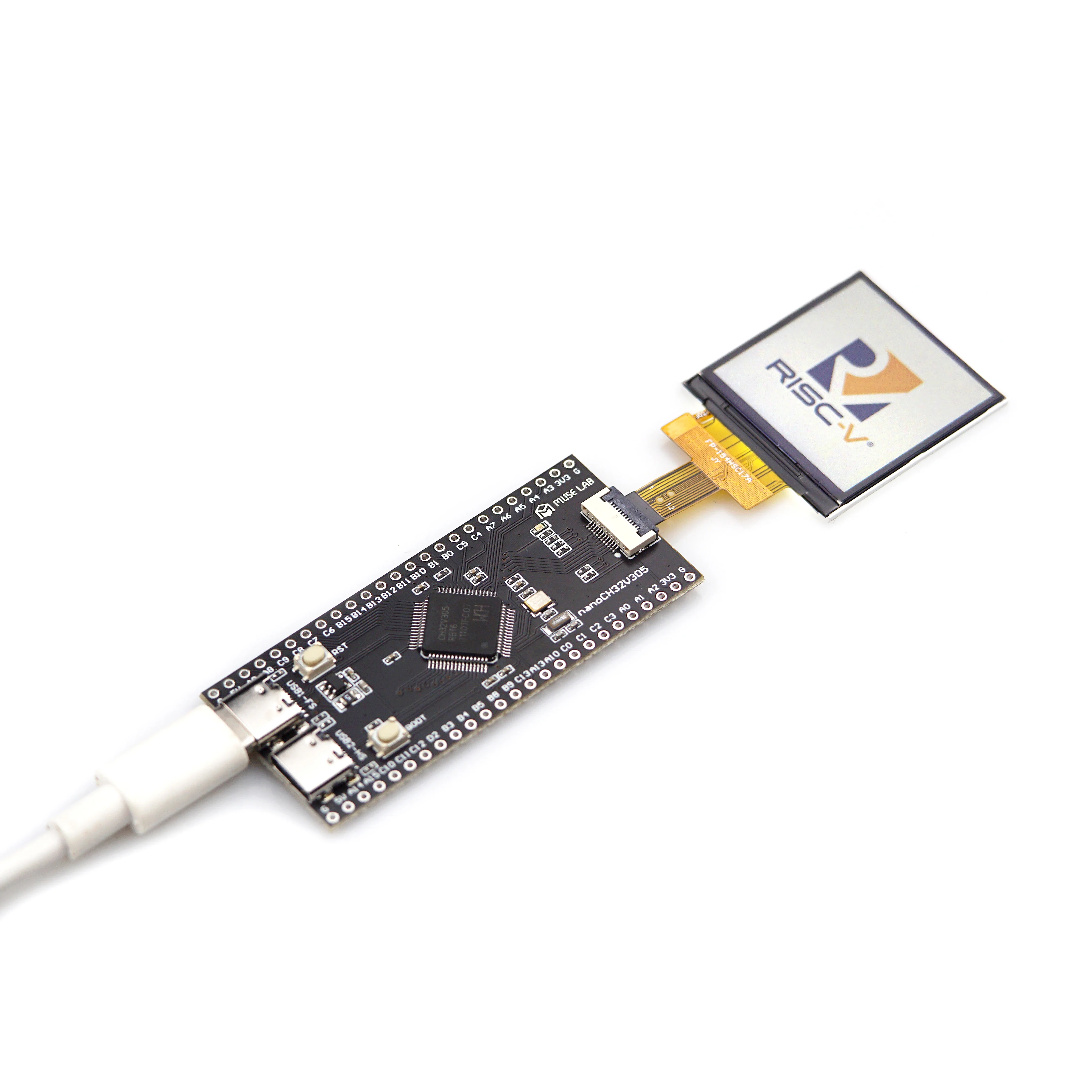 nanoCH32V305 Entwicklungsboard WCH RISC-V Dual TYPE-C Schnittstelle USB 2.0 Hochgeschwindigkeits-LCD-Schnittstelle SD-Kartensteckplatz Open SourceNew