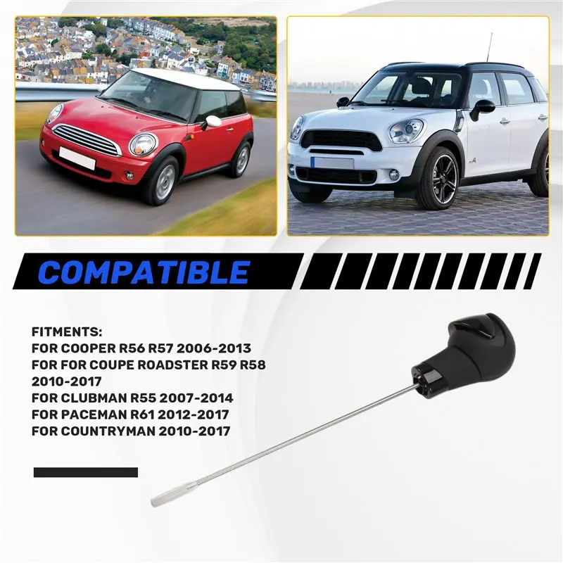 AB16-Interior Gear Shift Lever Knob 25167584237 For BMW MINI Cooper R56 R57 R58 R59 R60 R61 Automatic Transmission Control Unit