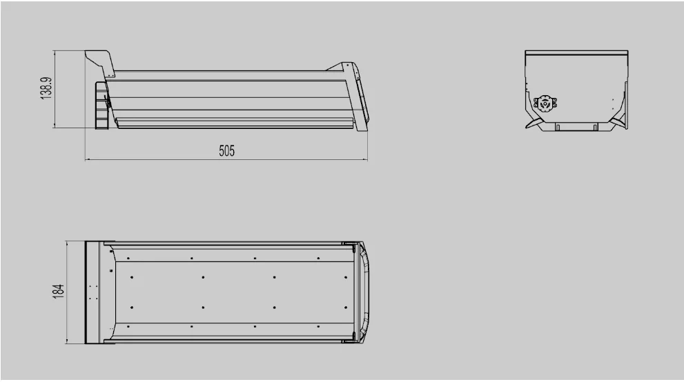 1/14  Domestic Mud Head Self Unloading 6*6 Stainless Steel Sandblasting Eucar U Bucket For Tamiya Lesu Scania Man Part