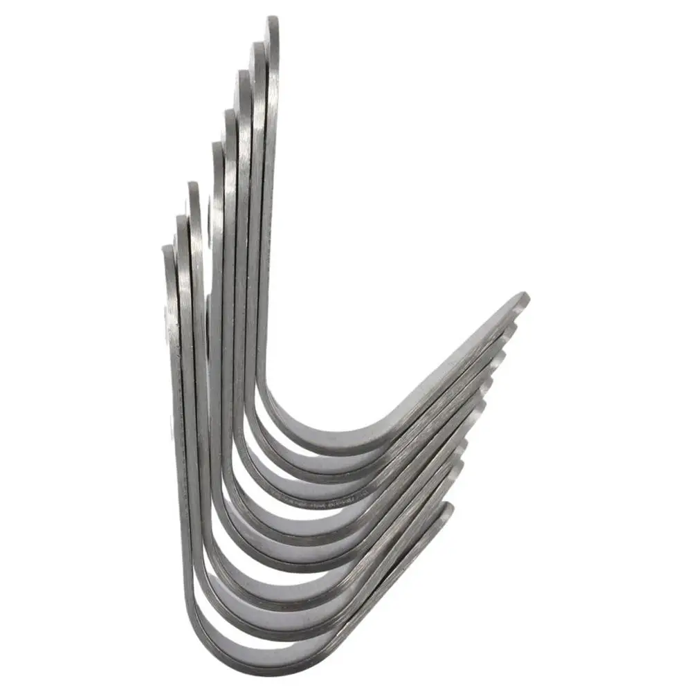 

8 шт. удобные металлические крючки из нержавеющей стали, серебристые U-образные настенные крючки для вешалок для дома