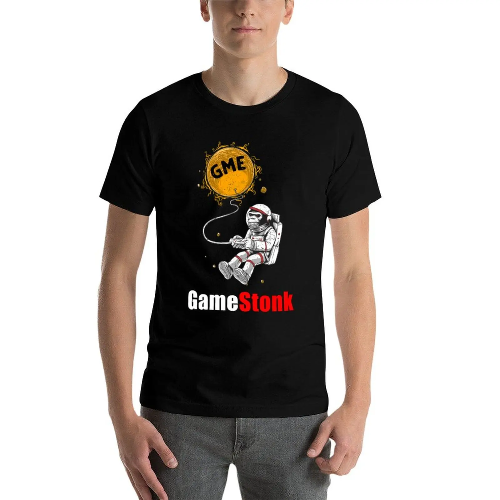 GameStop GameStonk GME T-Shirt parodi pasar stok kaus grafis T-Shirt kustom grafis t shirt pria grafis blacks