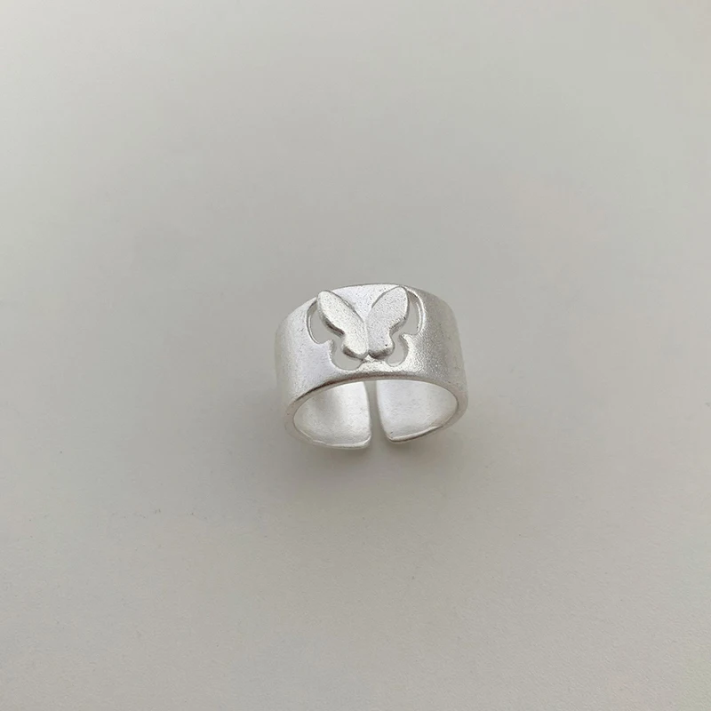 GANPUP Silberfarbener Hip-Hop Offener Verstellbarer Ring für Frauen, Modischer Neuer Fingerring, Schmuck, Paargeschenk, Party-Accessoire – Detail 5
