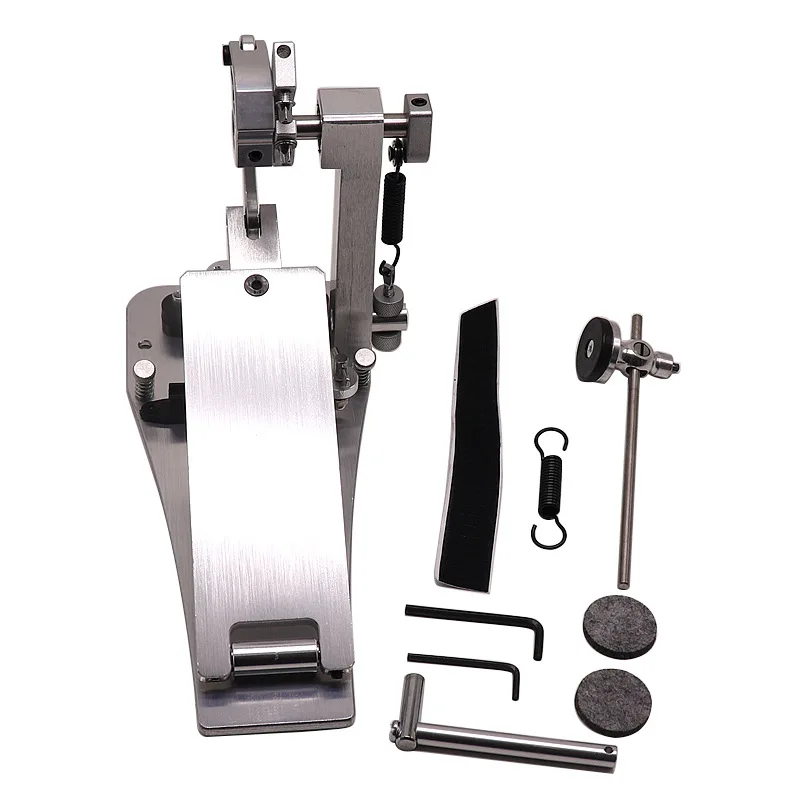 Silver drum kit single step, jazz drum single pedal pedal kick drum practice, step mallet instrument accessories