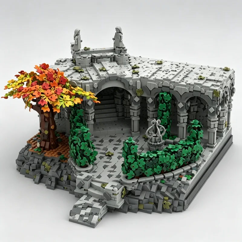 8298PCS MOC Elven Harbour Fantasy Medieval Port Scene Building Blocks DIY Assembly Gifts for Adults Collection Desktop