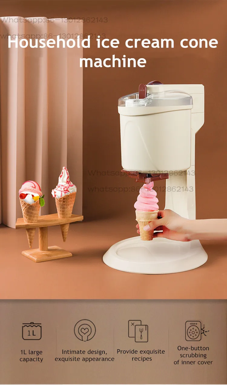 Suitable For Ice Cream Machine Manual Automatic Bench Top Simple Operation Large Capacity Mini Soft Ice Cream Machine For Home