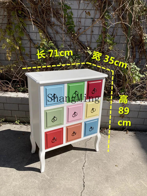 FG advanced exquisite modern simple color three-bucket cabinet storage edge fully equipped bedroom decorative cabinet