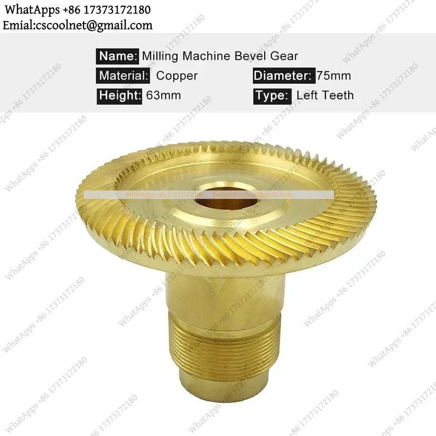 k06 1pc Milling Machine Bevel Gear Spiral Bevel Gear Bronze Gear for Servo Power Feeder Straight/Left/Right Tooth