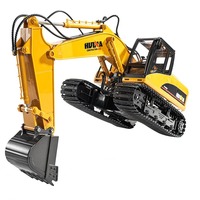 Huina 650 remote controlled excavator simulation large spray excavator model boy children's engineering vehicle toy