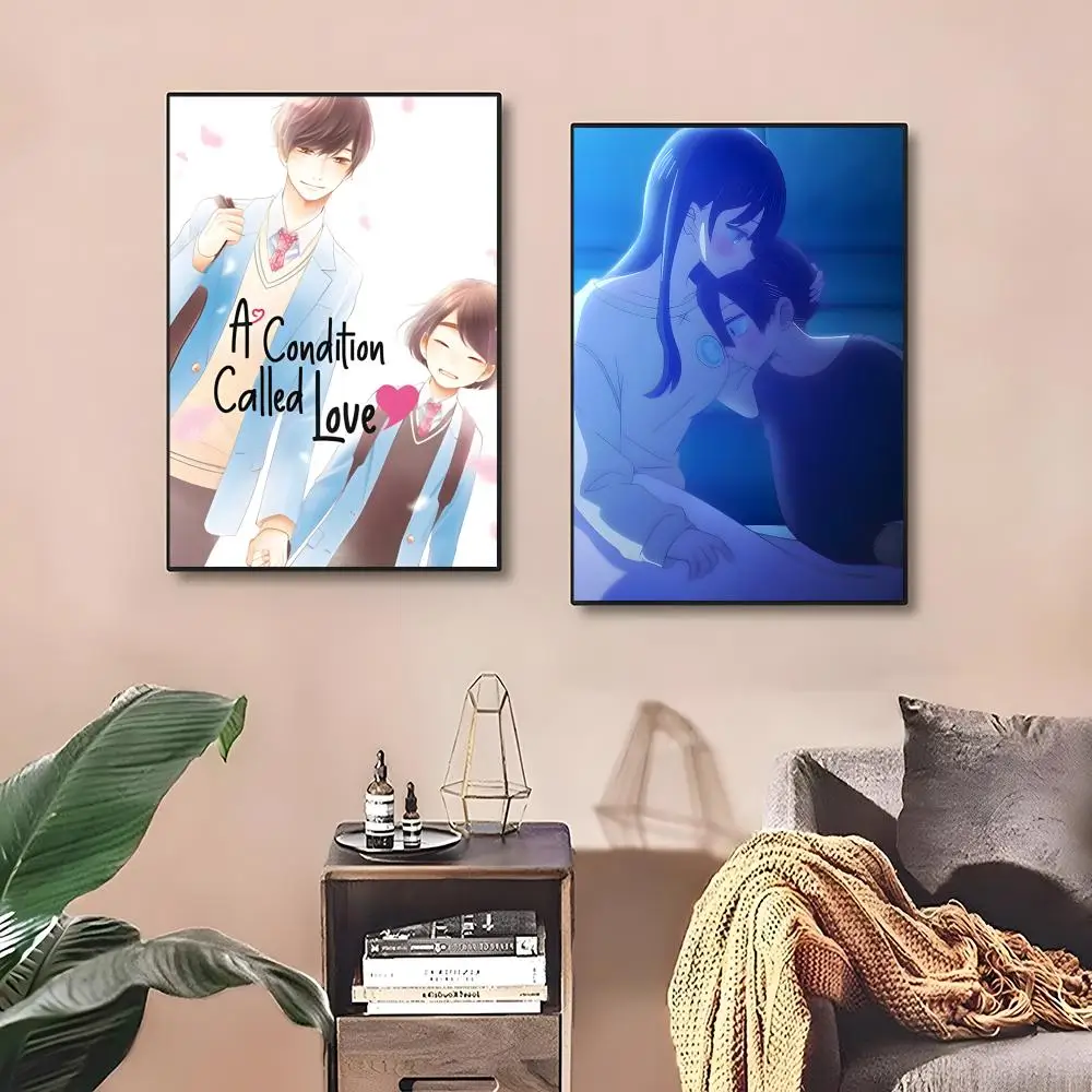 Romance Anime A Condition Called Love Painting Calligraphy Poster ‌decor Canvas Modern living room