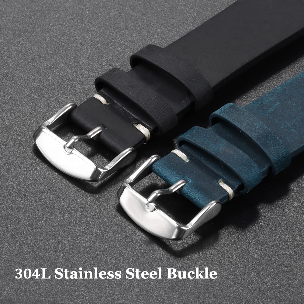 جلد العجل جلد طبيعي الساعات حزام (استيك) ساعة 18 مللي متر 20 مللي متر 21 مللي متر 22 مللي متر 24 مللي متر Smartwatch حزام براون الساعات اكسسوارات