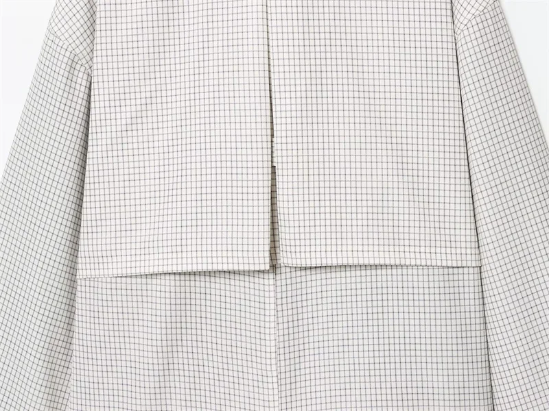 معطف المرأة 2025 الخريف نمط جديد الأبيض منقوشة طويلة الأكمام فو الجلود طوق الزخرفية سترة واقية قصيرة سترة عادية #5