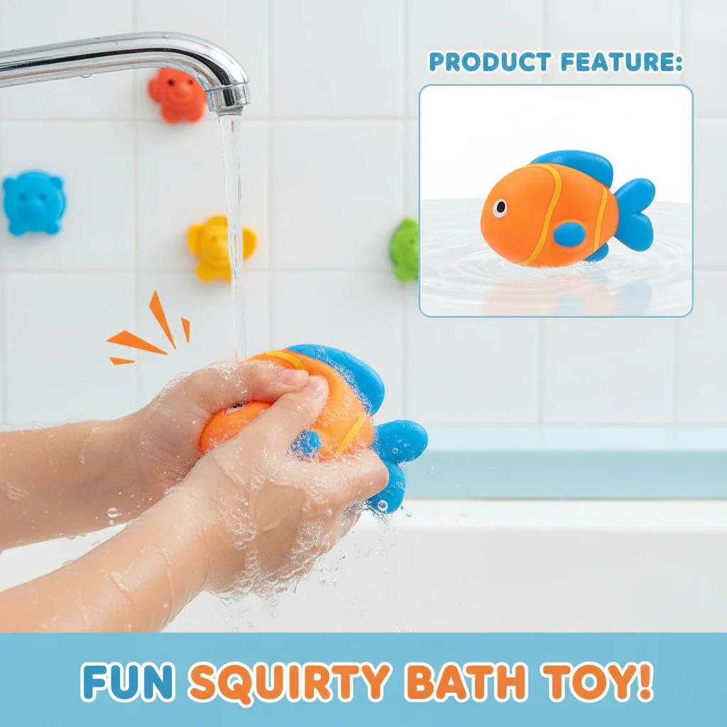 

Водные игрушки из ПВХ: мультяшные животные, распылители воды, летние игрушки для ванной и душа