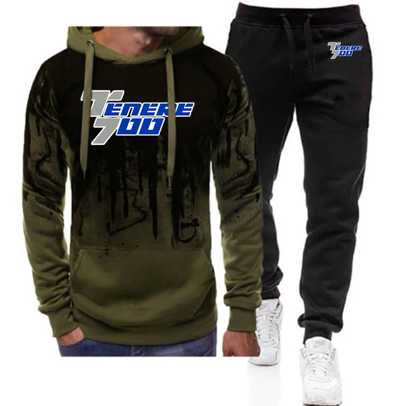 

2026 Spring And Autumn Men's Motorcycle For Tenere 700 Logo Print Avant-garde Style Travel Attractive Hoodies Pants Suits