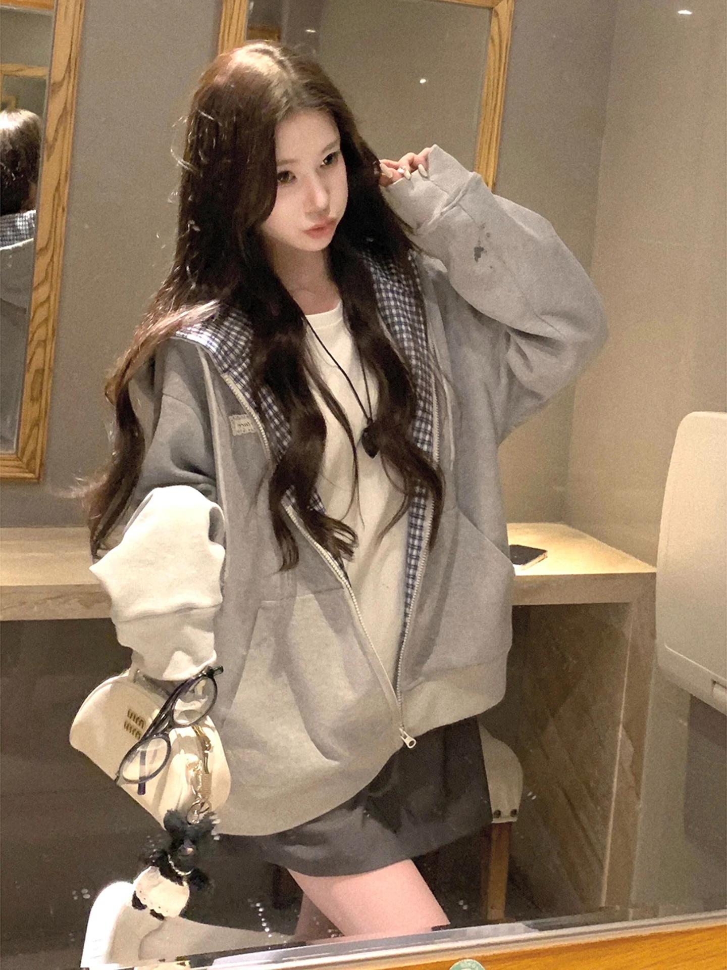 

Женский свободный кардиган-свитшот в американском стиле, удобный, универсальный, для повседневной носки, весенний, для поездок на работу