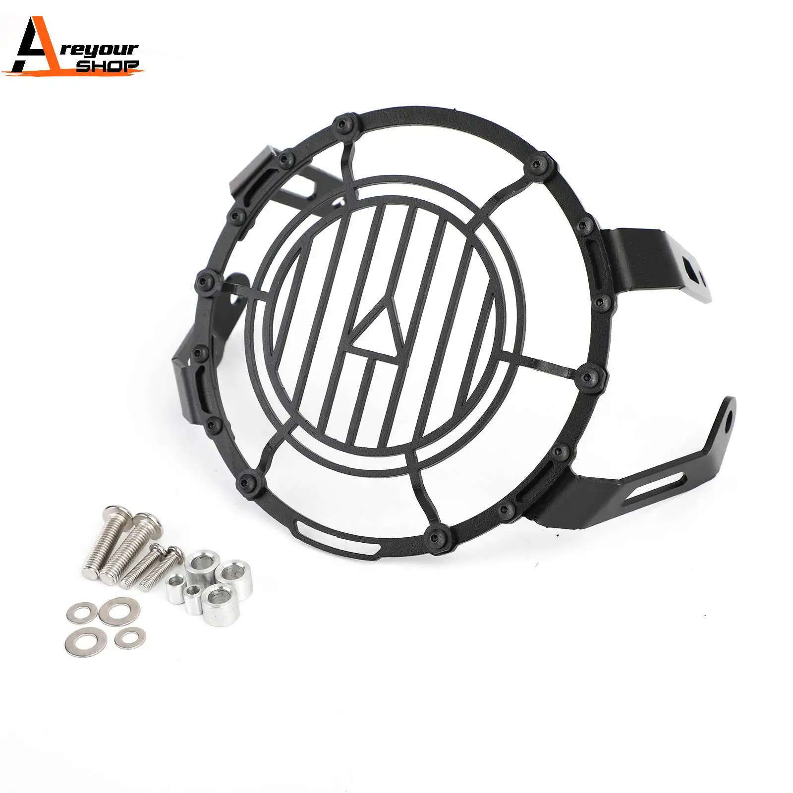 Areyourshop Headlight Protector Grill Fit for TR Street Twin, Street Scrambler 16 - 20 Motor Parts