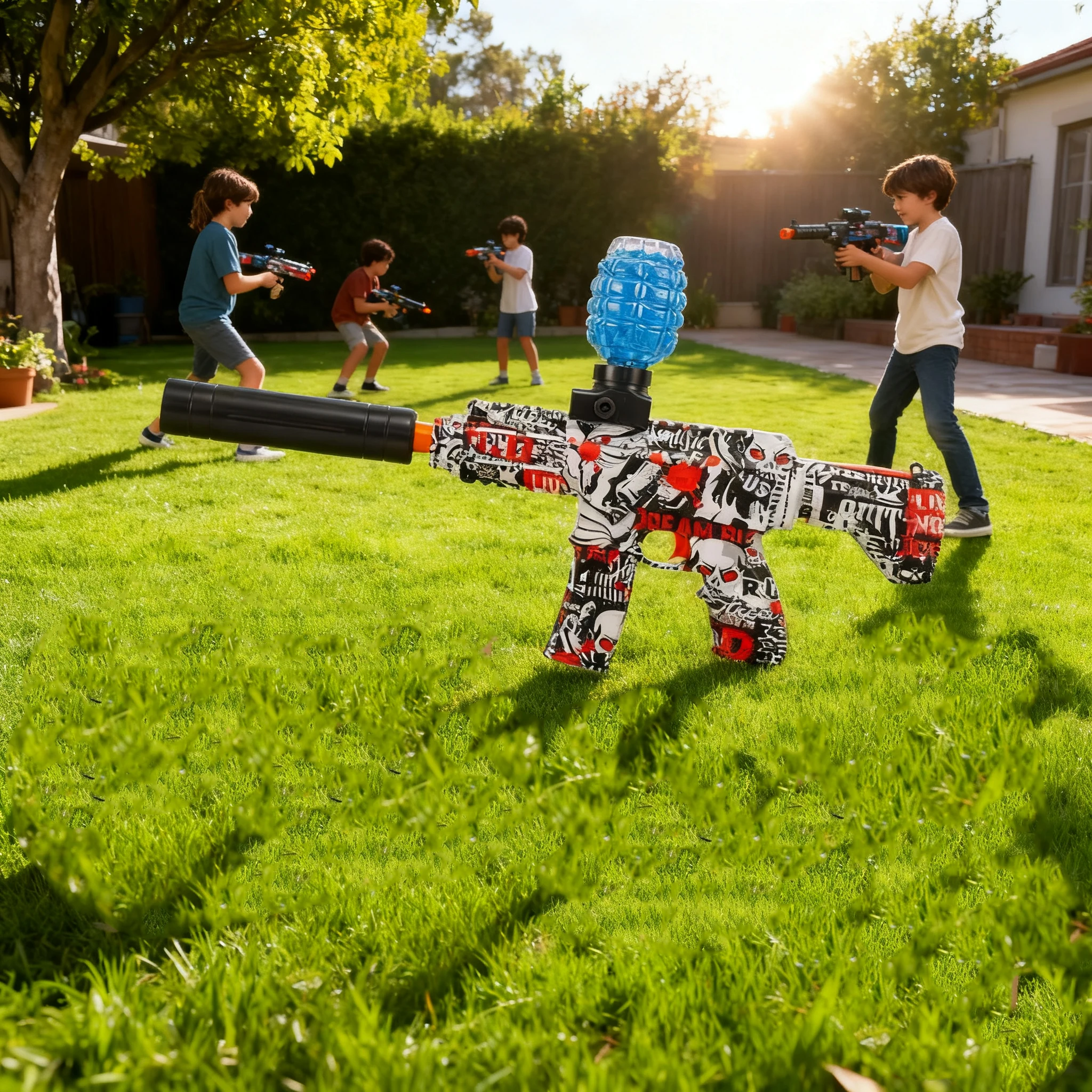 M416 Elektrische Ball Blaster Speelgoedpistool AK Pistool Schieten Sport Spel Outdoor Hoge Snelheid Oplaadbare Outdoor Game Partijen Voor Volwassen