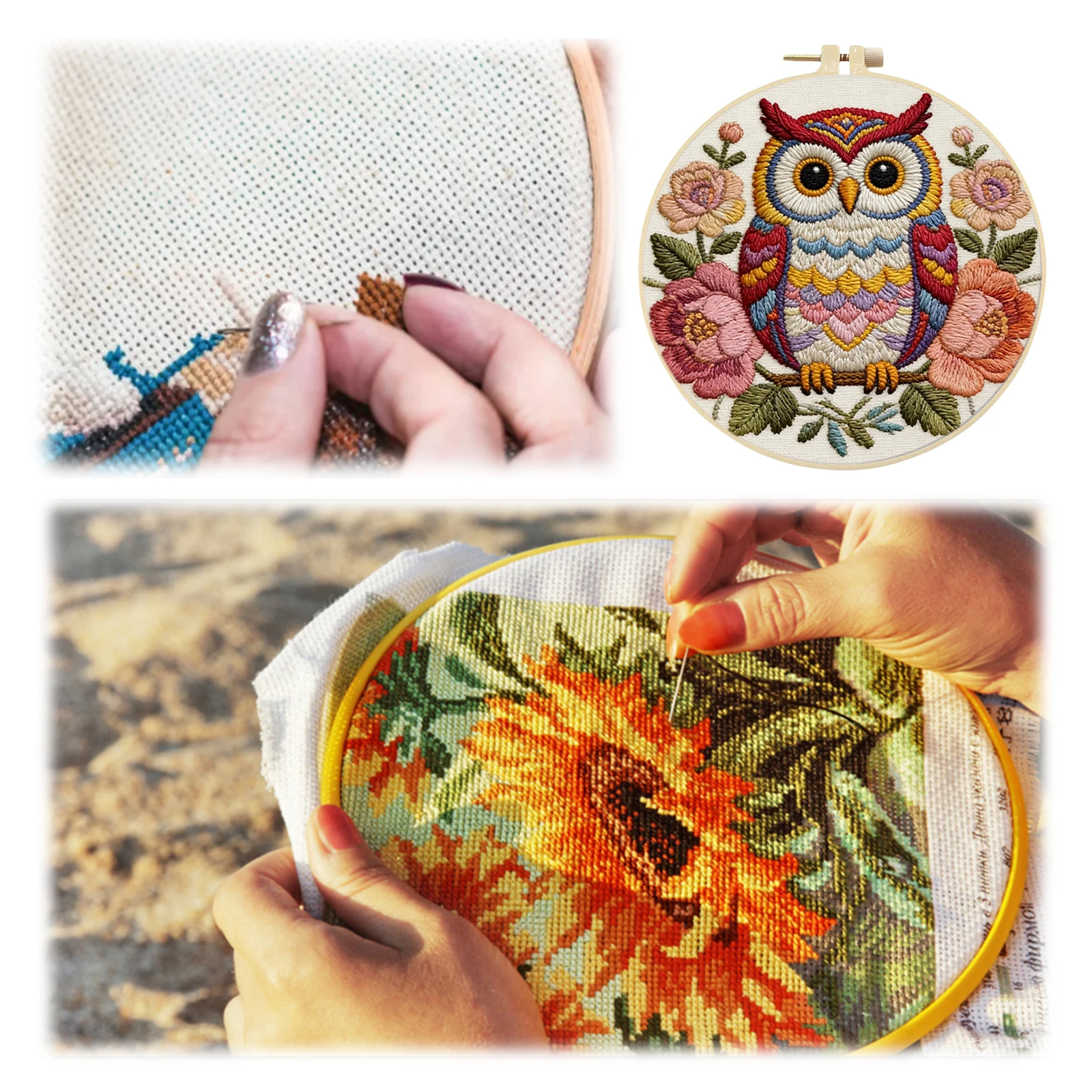 Animal DIY Stamped Embroidery  - Cross Stitch Stamped Kits Beginners review and price