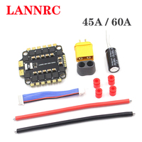 LANNRC BLHELI_S 45A / 60A 4IN1 Brushless ESC 3-6S Support DShot300-600/Multishot/Oneshot/PMW 30.5*30.5mm for RC FPV Racing Drone