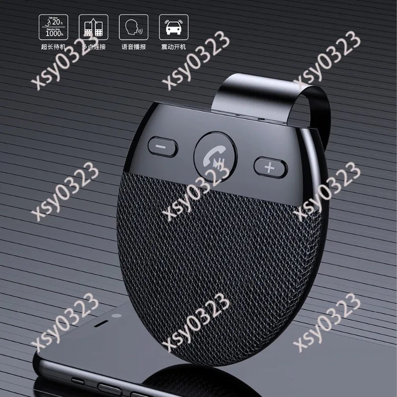 Car Visor Bluetooth Handsfree, Wireless Call Device with Voice Prompt for Vehicle