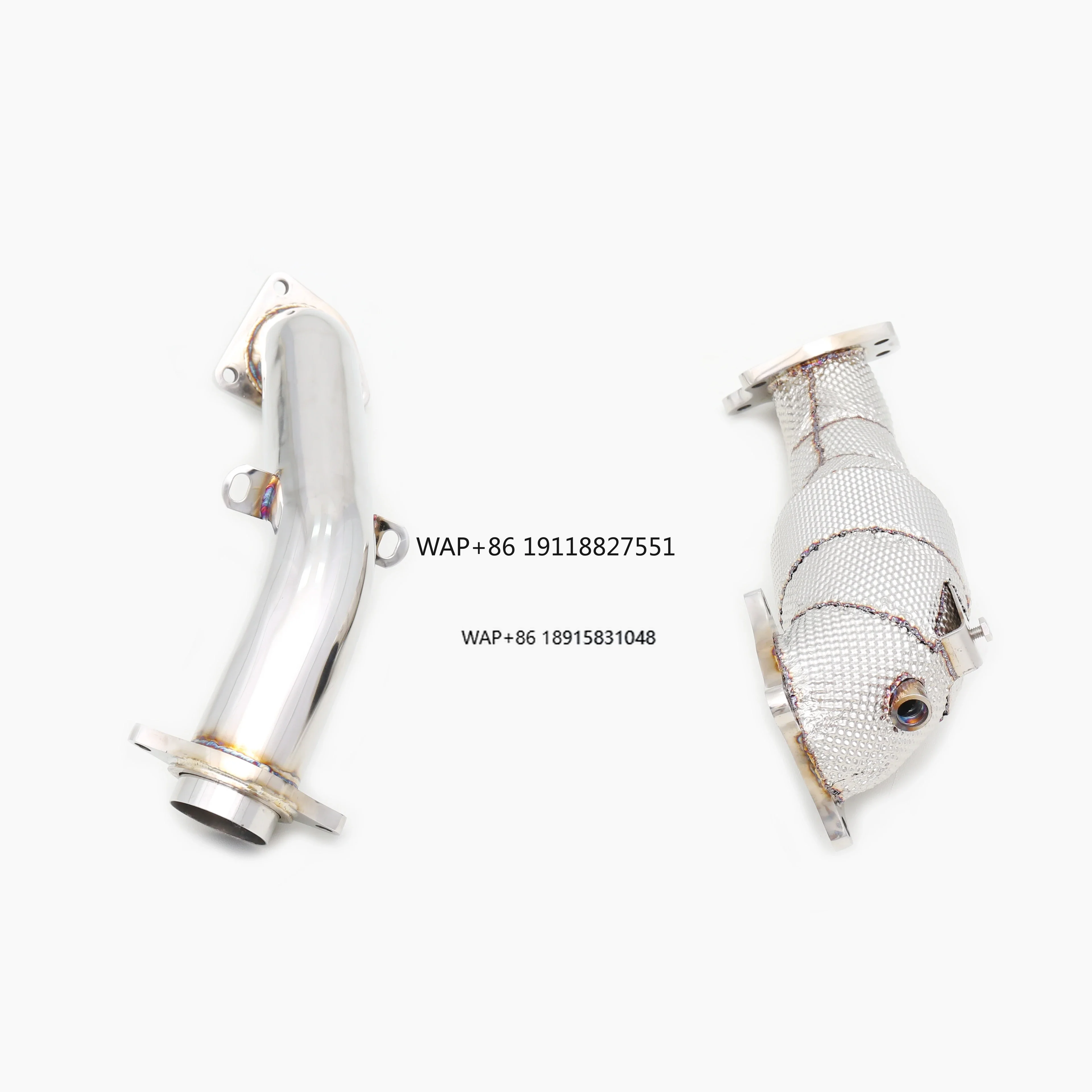 

Custom Race Catted Downpipe for FK2 2.0T Stainless Steel with Heatshield