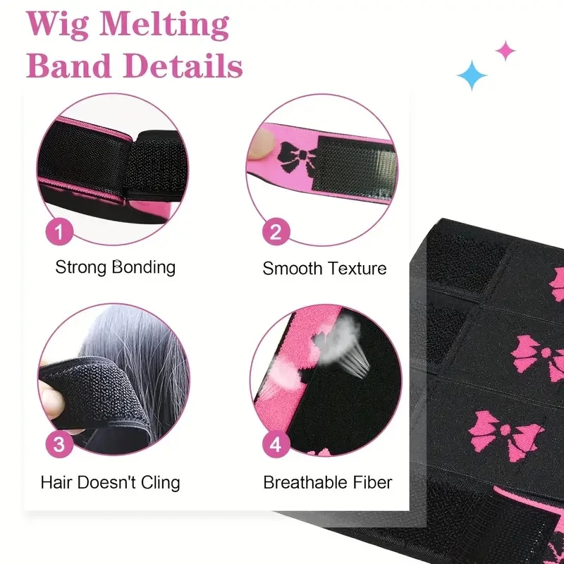 1PC Elastic Bands For Wig Edges Edge Laying Band Adjustable Edge Wrap To Lay Edges Lace Melting Band image 4