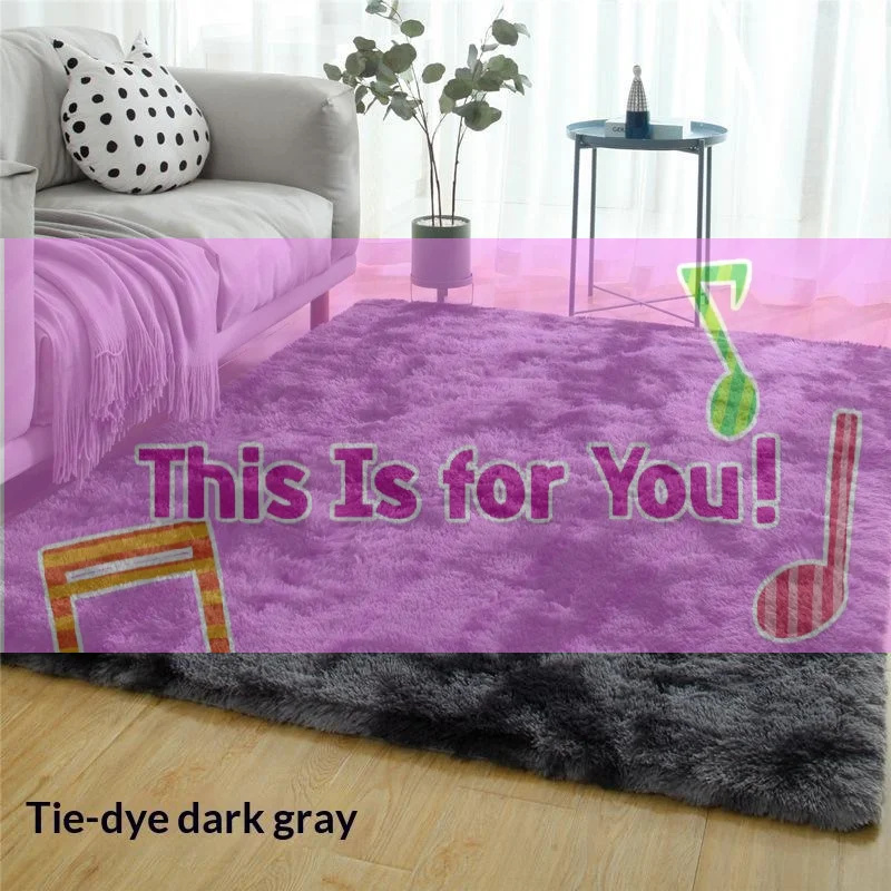 【HMA】Faahionable Fluffy Rug Super Soft Surface Non Slip Backing For Living Room Bedroom Home Decor