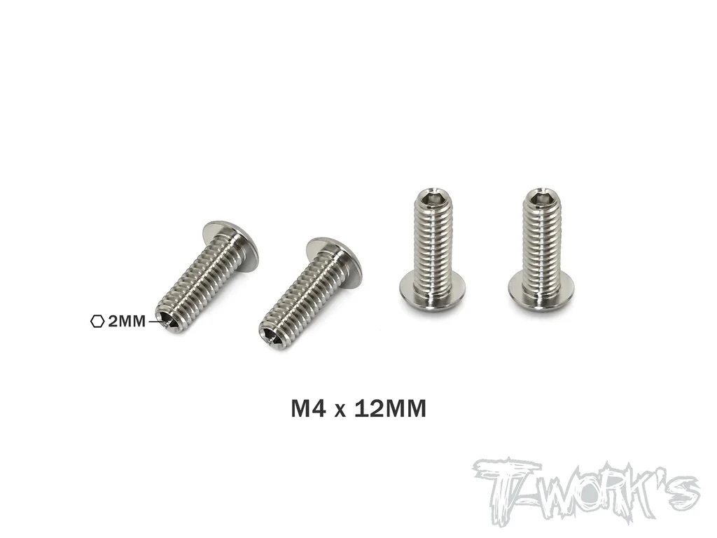 Original T works TP-087 64 M3 M4 M5 Titanium Down Stop Screws 4pcs Professional Rc part