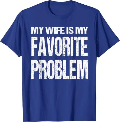 Y2k „Ehefrau“ Sarkastisches Witz-T-Shirt, Humor „Ich liebe meine Frau“ Grafik-T-Shirt, Persönlichkeit „Meine Frau ist mein liebstes Problem“ Lustiges Shirt – Detail 11