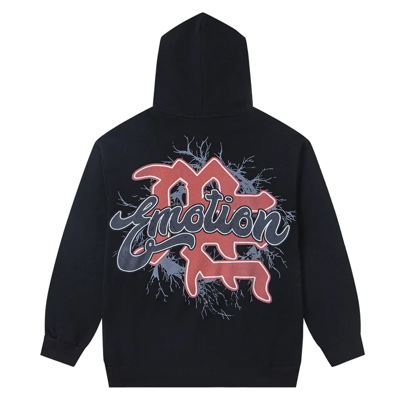 High-quality Men Women Casual Digital Printing MIXED EMOTION Pullover Hoodie 2025 New Autumn Essential Mixed Emotion Hoodie