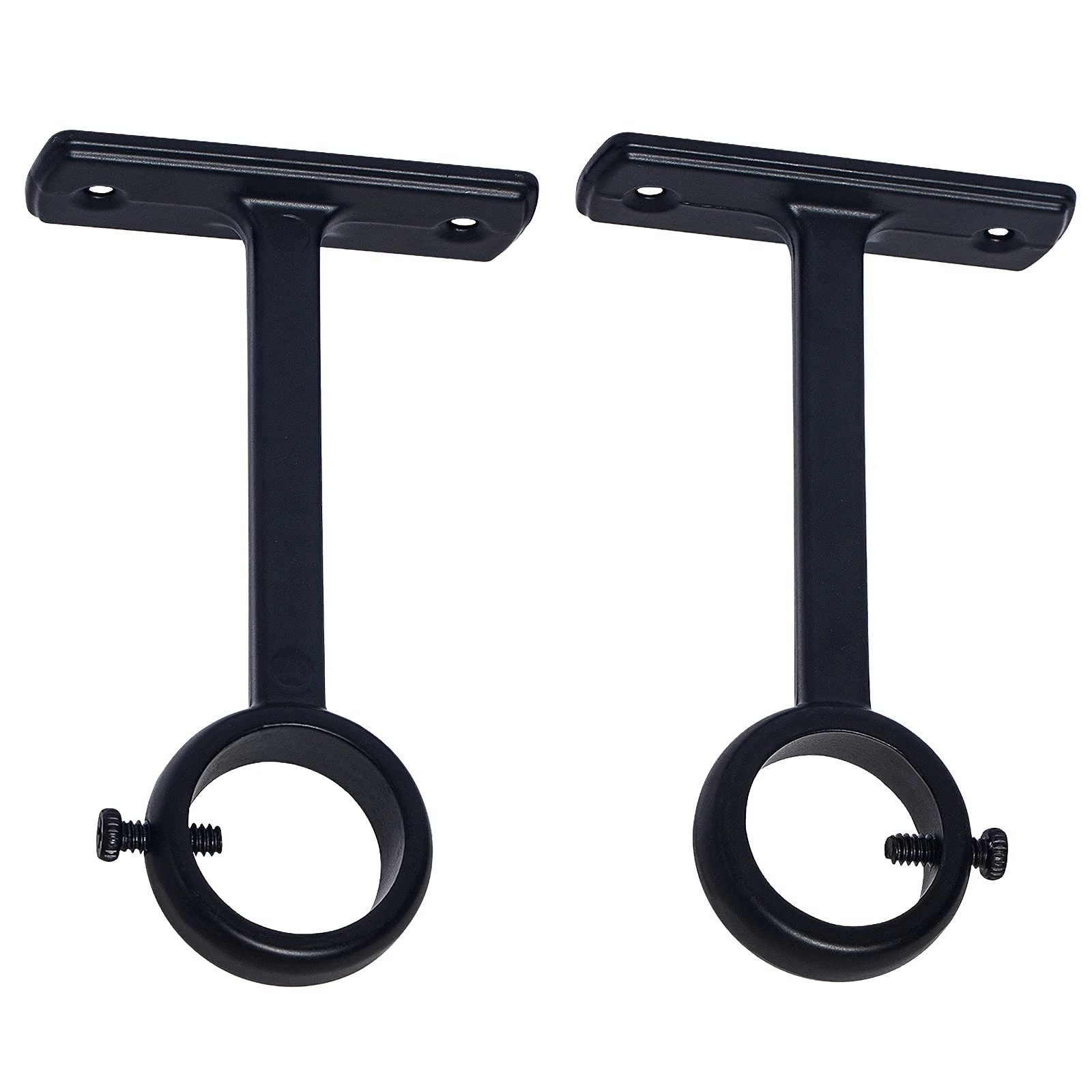 

Ceiling Mounted Curtain Rod Brackets, Heavy Duty Ceiling Bracket for 1 Inch Curtain Rod Holder(Set of 2, Black)