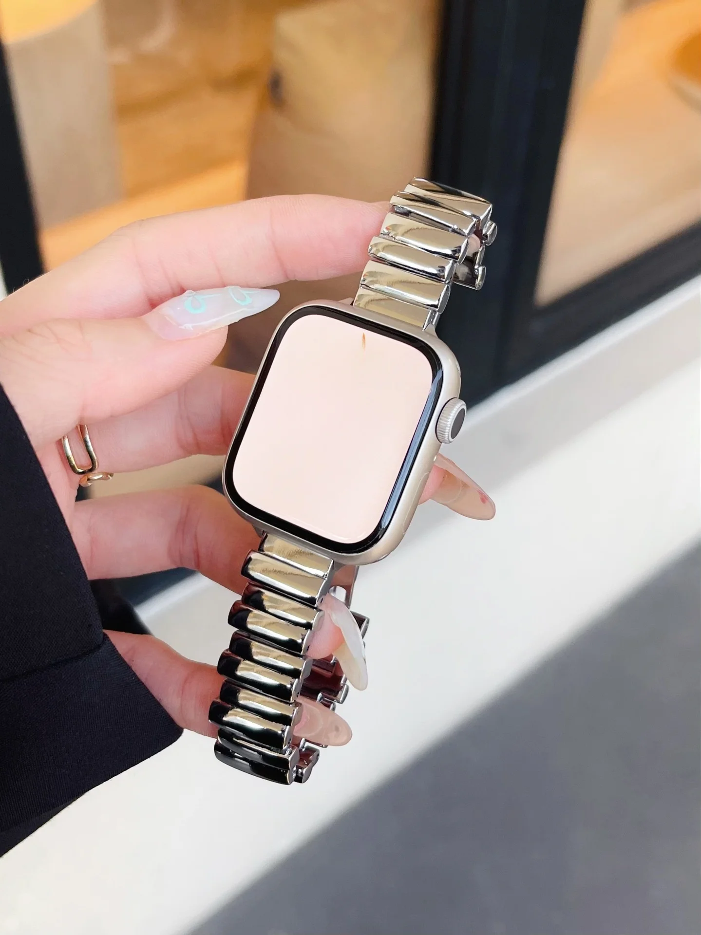 

Металлический ремешок для iWatch, совместимый с различными моделями, 38 мм, 40 мм, 41 мм, 42 мм, 44 мм, 45 мм, 49 мм, модный ремешок