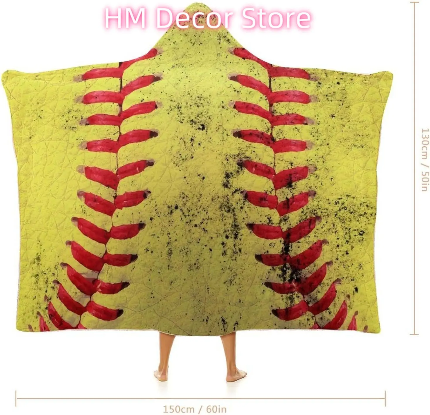 Fun Ball Wearable Hooded Blanket, Super Soft Cozy Flannel Hooded Blanket Ball Stuff Adults Gifts