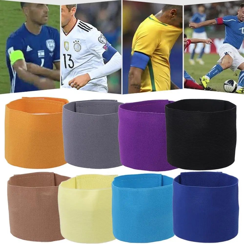 Ikat lengan Kapten sepak bola dapat diatur visibilitas antiselip lengan olahraga antioffset Professional Squad Armband hadiah sepak bola