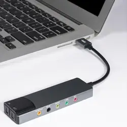 Usb 사운드 카드 컴퓨터 용 Usb 광섬유 Spdif 사운드 카드 외부 다기능 지원 Ac 3 호환 5 1 사운드 트랙