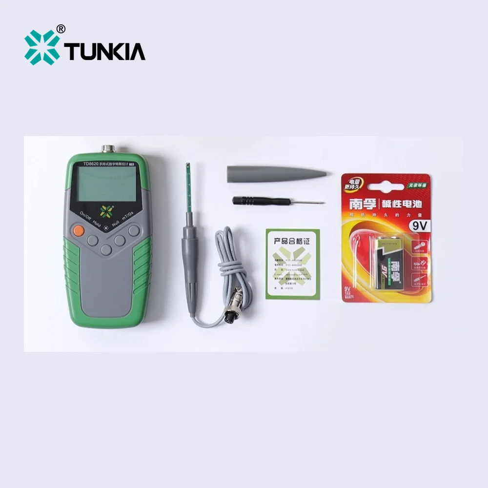 TUNKIA TD8620 Digital Gauss Meter Handheld Gaussmeter EMF teslameter Magnetic Field Tester 0-2000mT 5% Accuracy