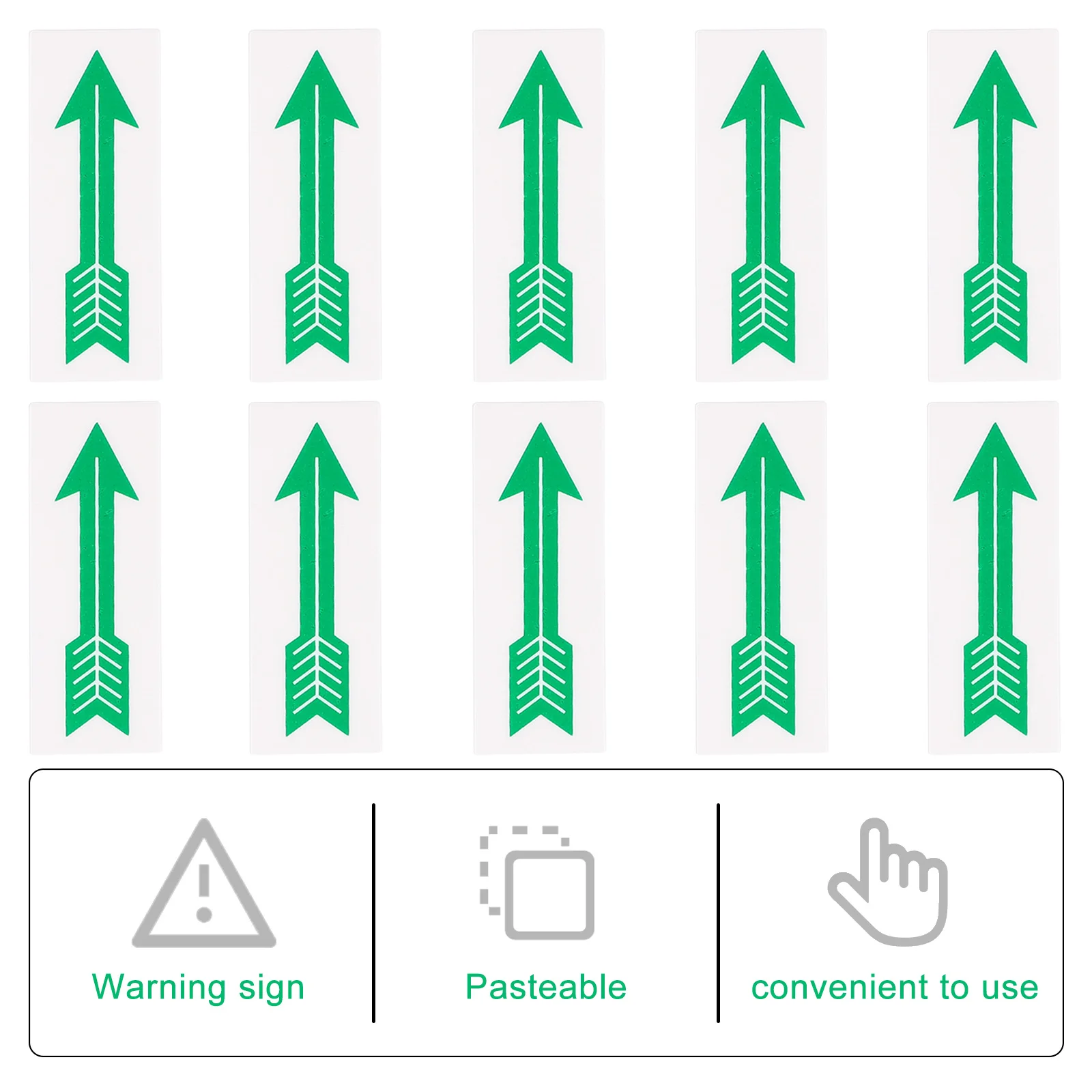 

10Pcs Arrow Indicator Sticker Simple Design Useful Practical Lightweight Convenient Storage Arrow Warning Sticker