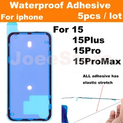 5pcs Waterproof Sticker for iPhone 15 Pro Max Plus Battery Adhesive Back 3M Seal LCD Display Screen Frame Tape Glue Repair Parts