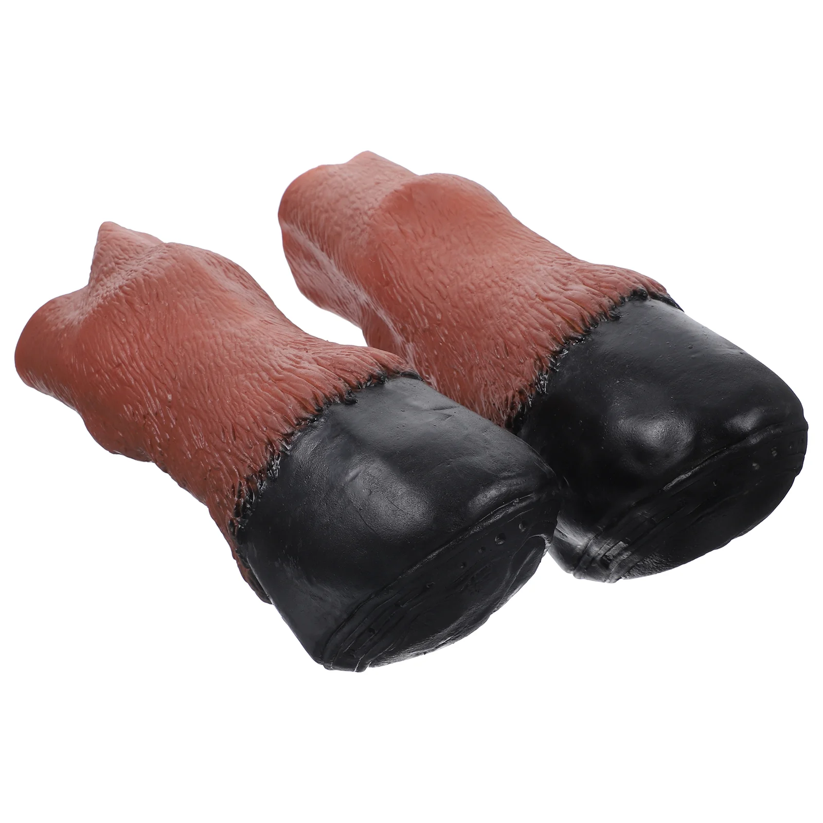 Halloween Costume Horse Gloves Hooves for Cosplay Horseshoe Emulsion Animal Brown