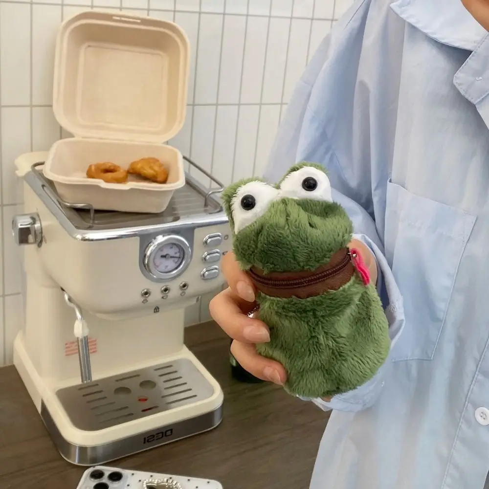 الإبداعية الضفدع عملة المحفظة البسيطة أفخم سماعة حقيبة سعة كبيرة الكرتون حقيبة التخزين