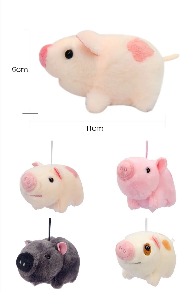Mini pluszowy breloczek, uroczy breloczek w kształcie świnki do plecaków i torebek, miękka pluszowa zawieszka do torby dla dzieci, chłopców i dziewcząt.